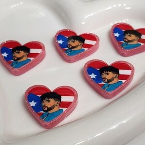 Bad Bunny Focal Beads Acrylic Beaded Pen 2 Pc Crafts Keychain Jewelry Making